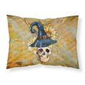 Jensendistributionservices Day of the Dead Witch Skull Fabric Standard Pillowcase MI228411